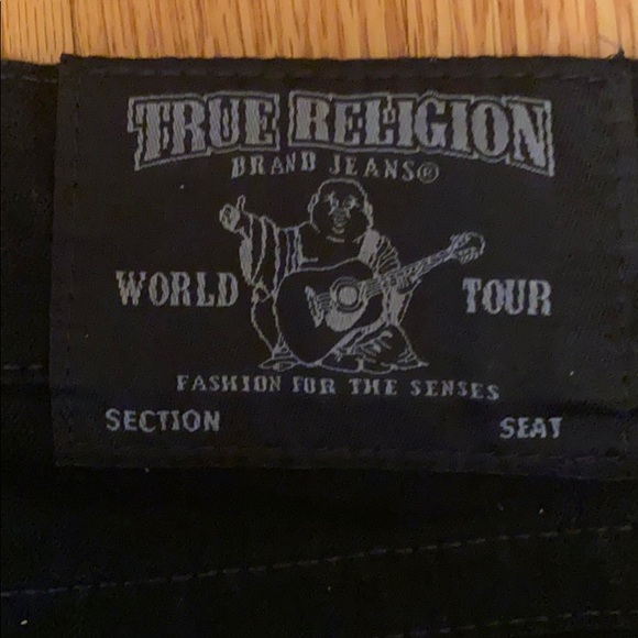True Religion Men Jeans Black Straight leg Size 31 - Picture 3 of 9